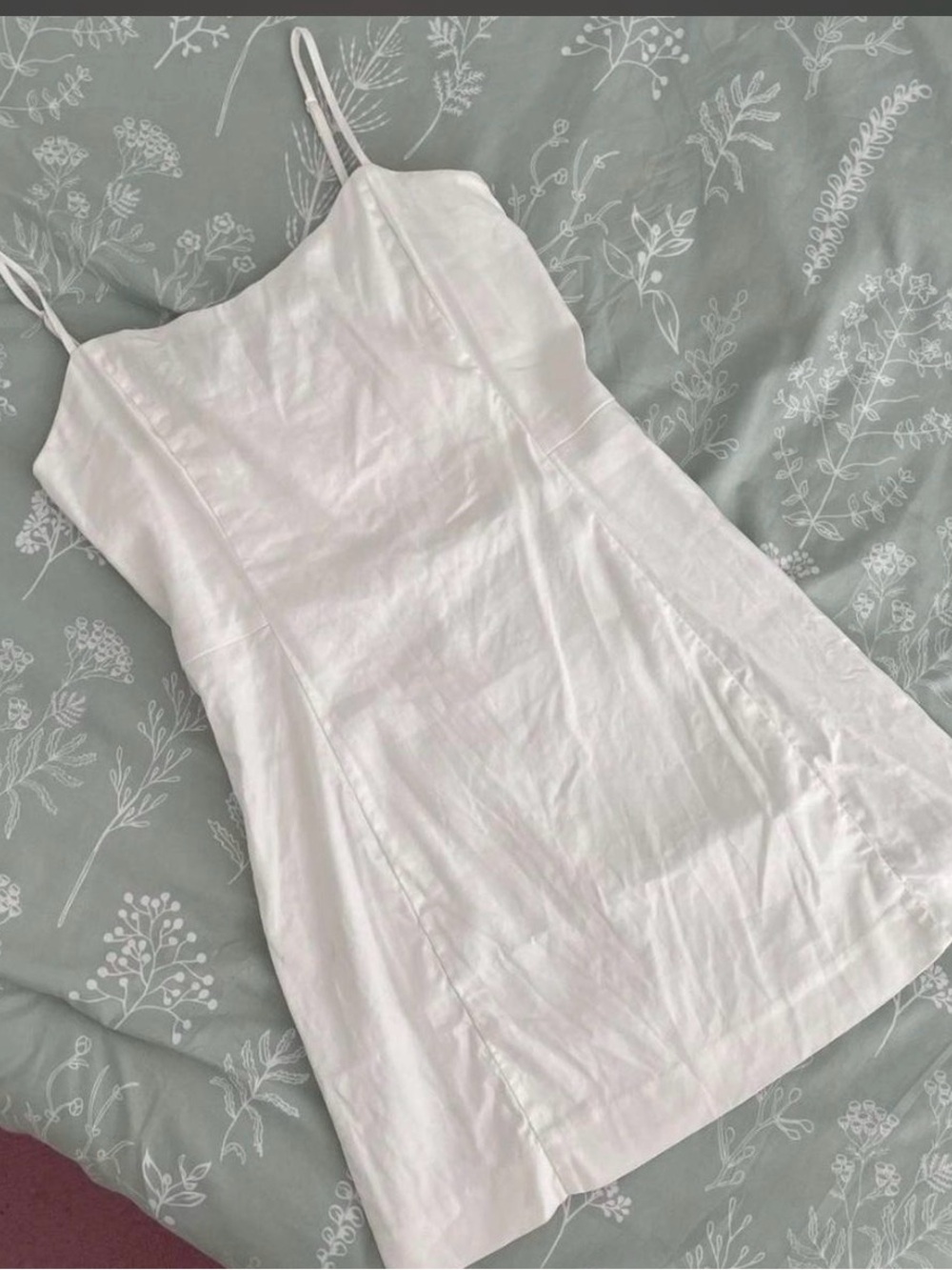 Babaton White Mini Slip Dress